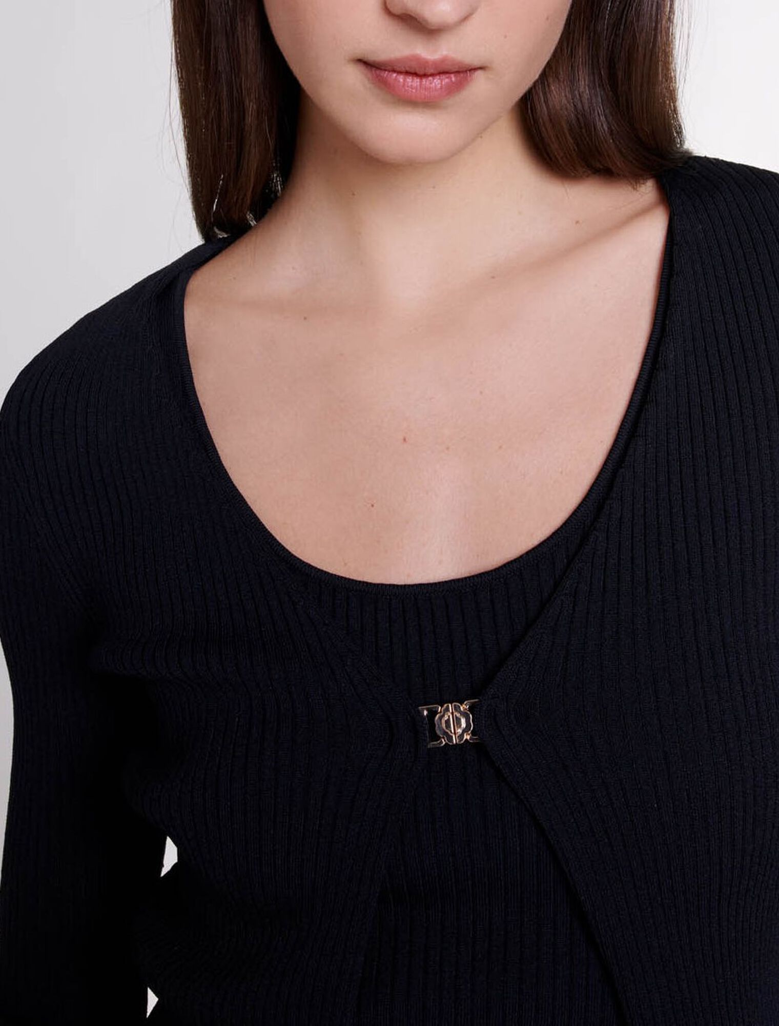 Stretch knit twin set