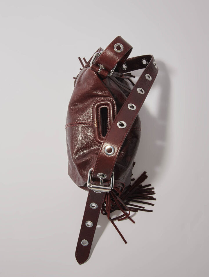 Miss M mini cracked leather bag