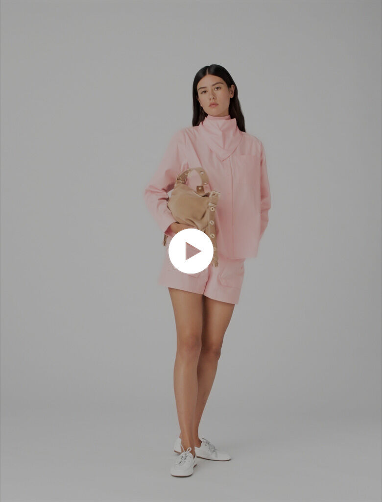 Shirt with removable scarf Pink for Women | Maje