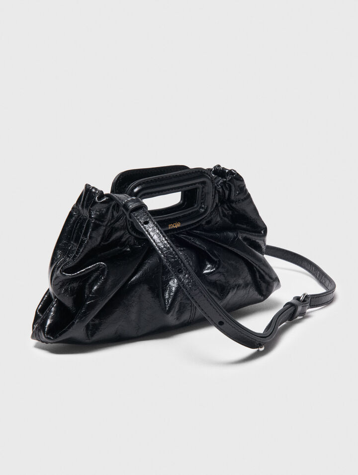 Crackled leather mini clutch Crackled leather mini clutch