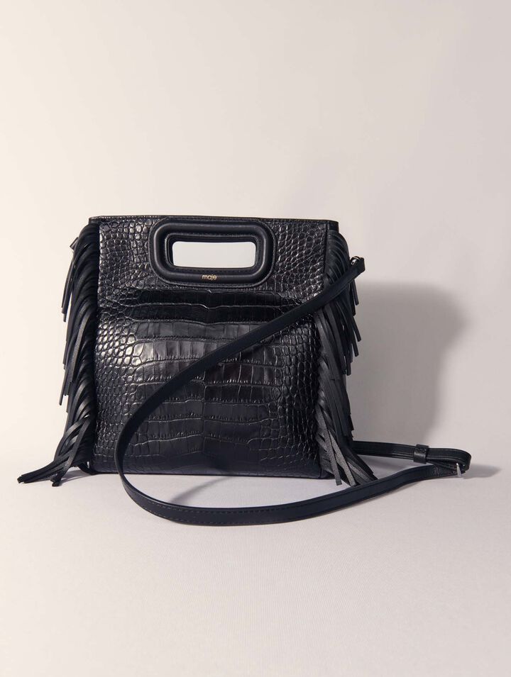 M bag in crocodile-effect leather M bag in crocodile-effect leather