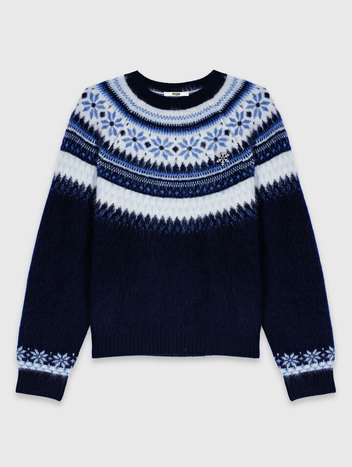 Jacquard knit jumper