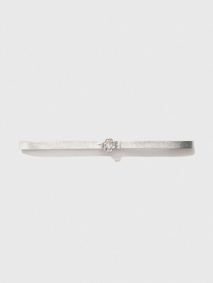 Slim belt with Clover buckle Slim belt with Clover buckle