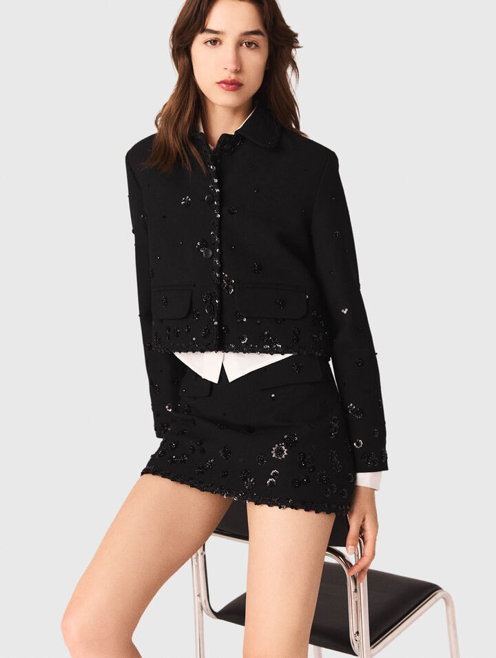 Short embroidered jacket