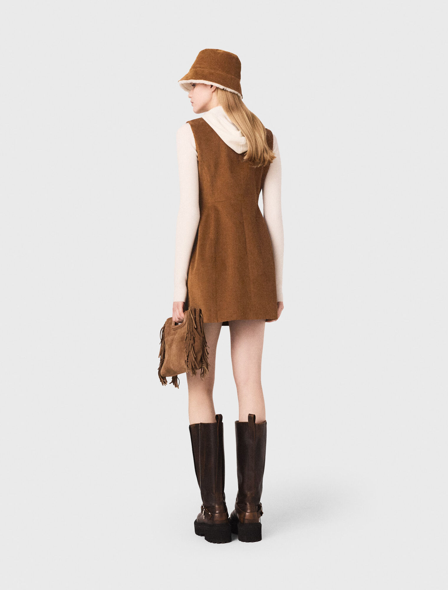 Short corduroy dress