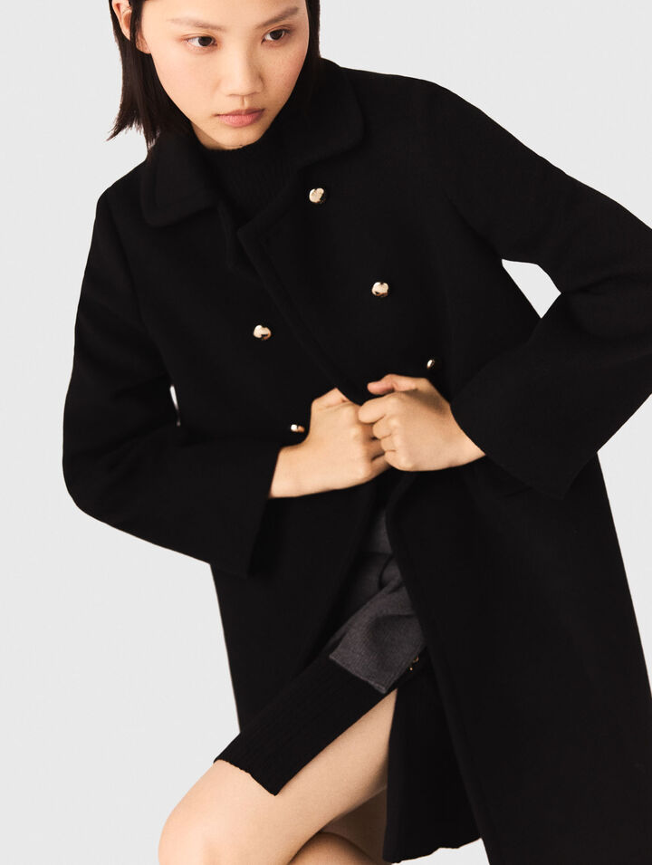 Long wool blend coat