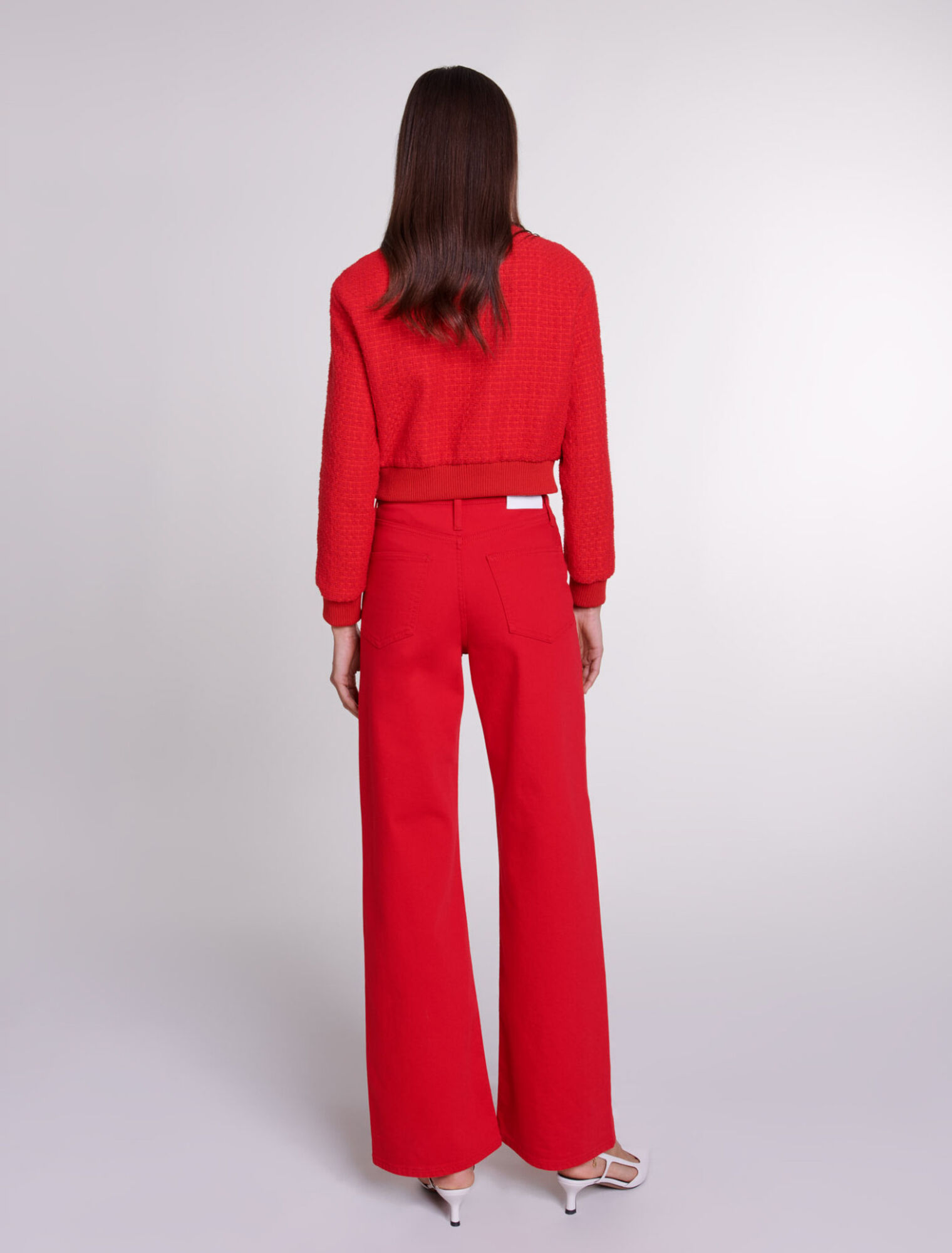 Wide-leg denim jeans