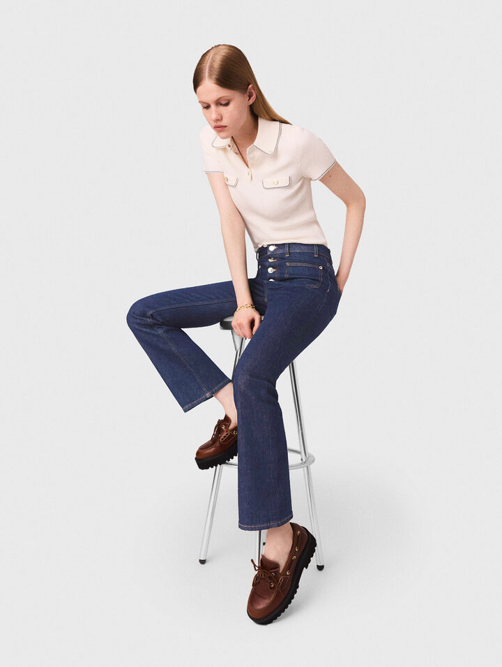 Denim jeans with pockets Denim jeans with pockets