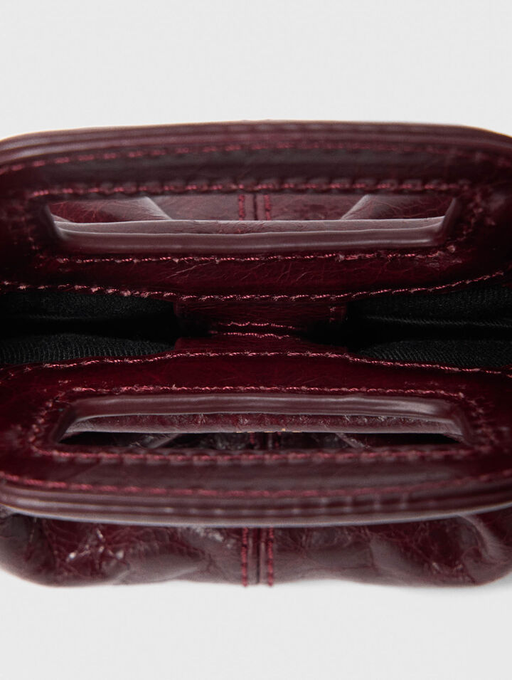 Crackled leather mini clutch Crackled leather mini clutch