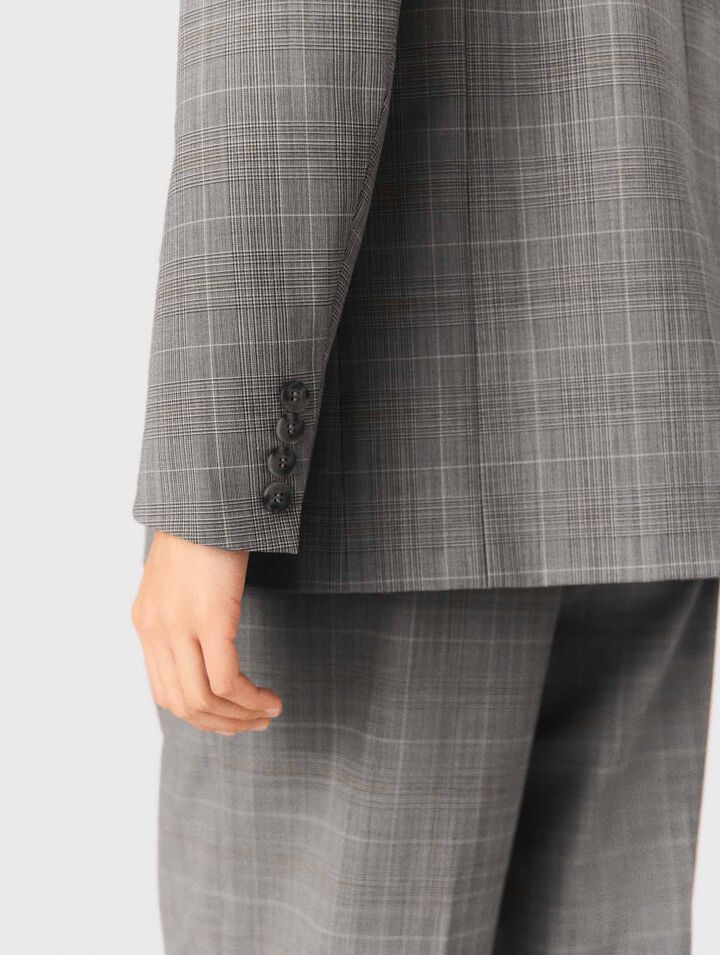 Checked suit jacket