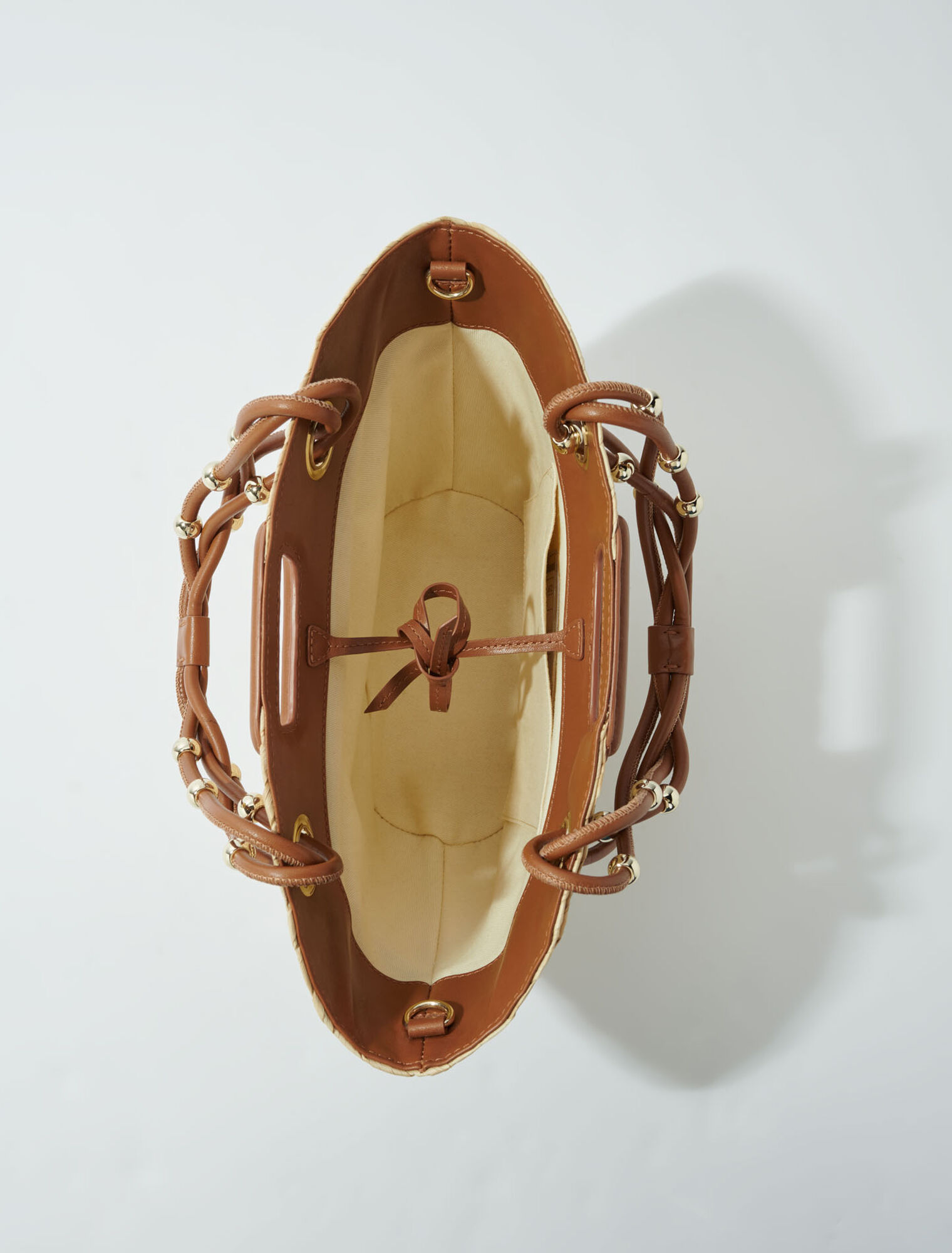 Mini woven basket bag