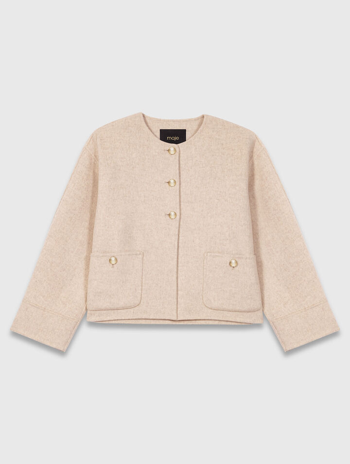 Cropped wool coat Cropped wool coat