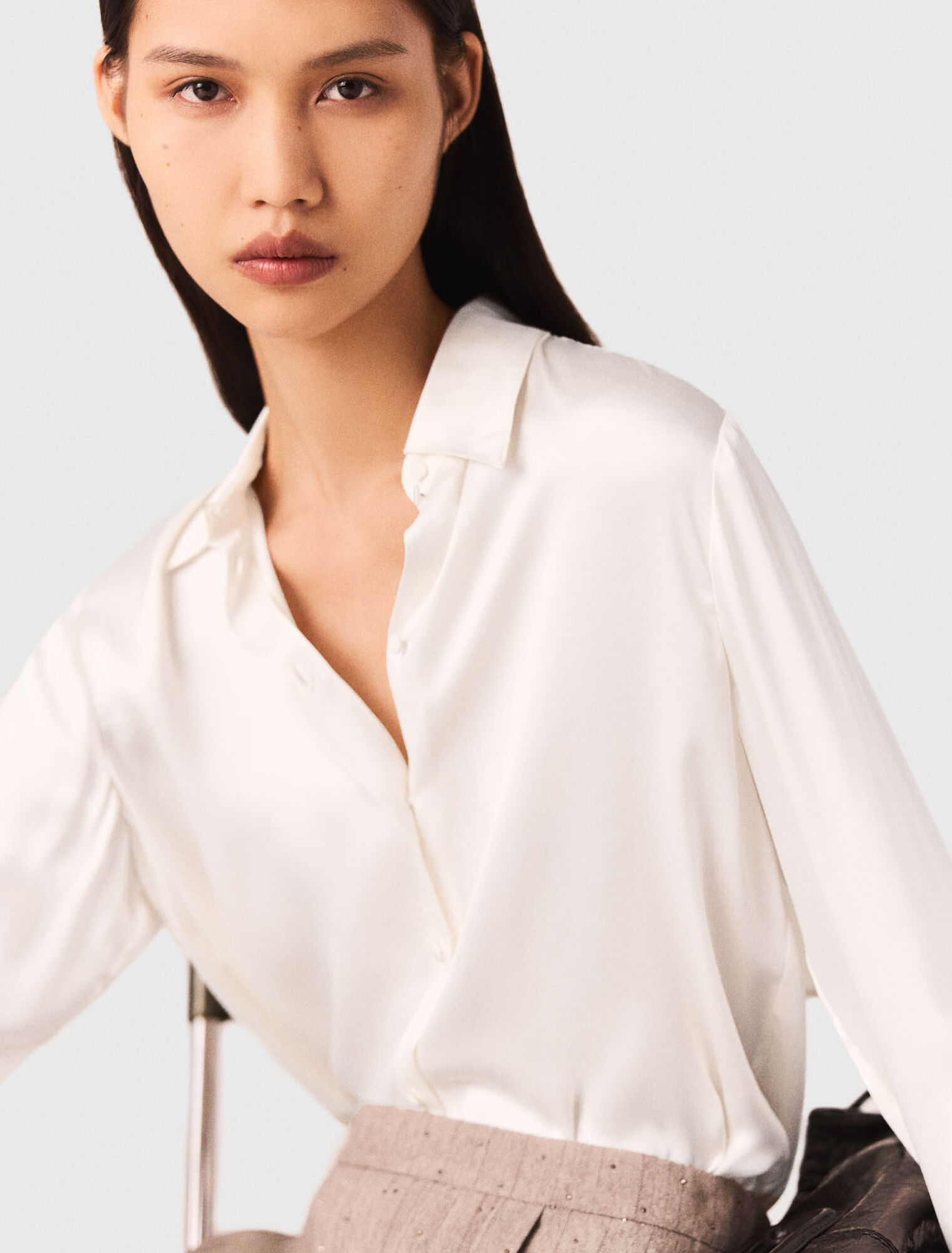 White silk shirt White silk shirt