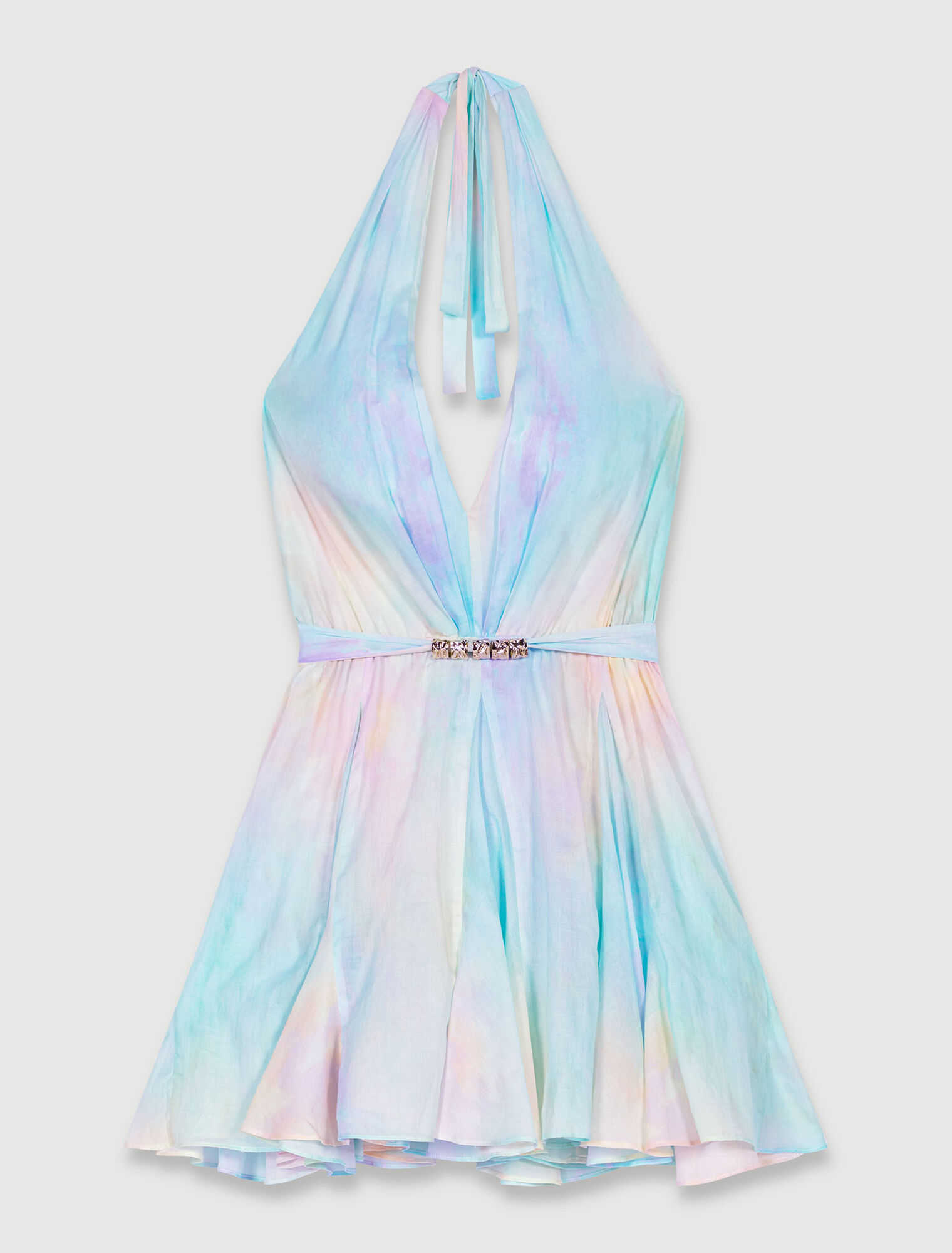 Backless tie-dye dress