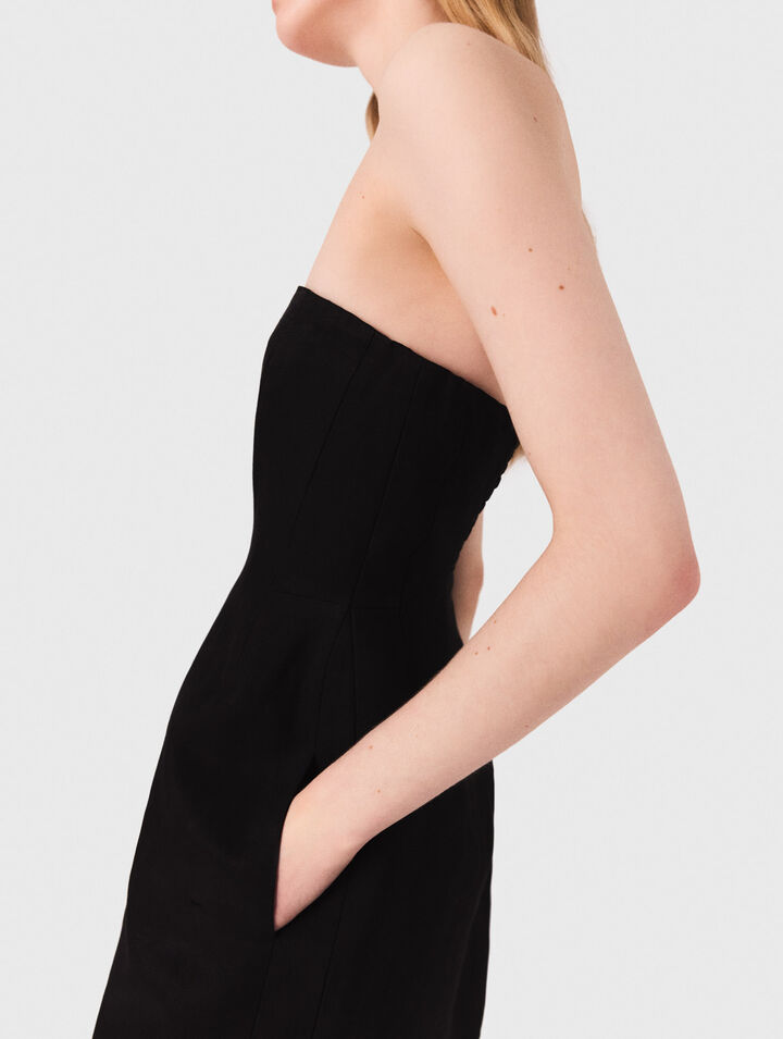 Short strapless linen dress Short strapless linen dress