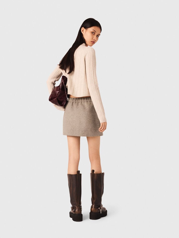 Cable-knit crop jumper