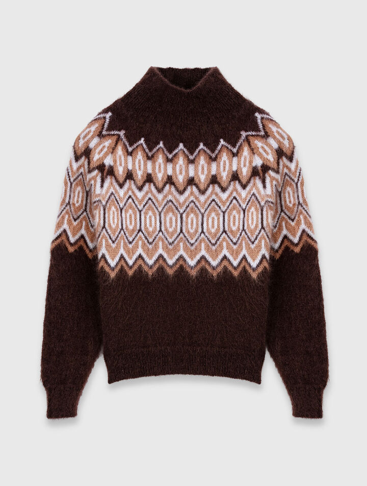 Fair Isle high-neck jumper