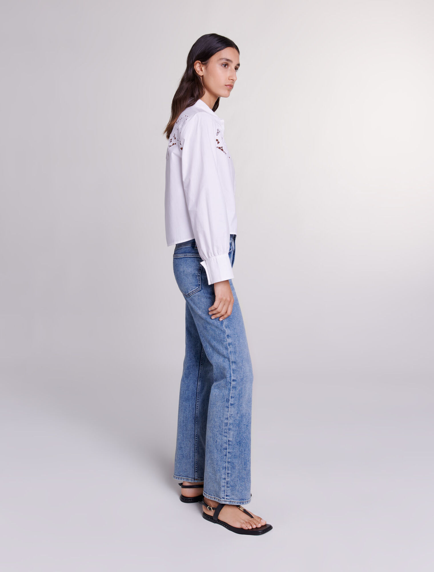 Openwork cotton shirt