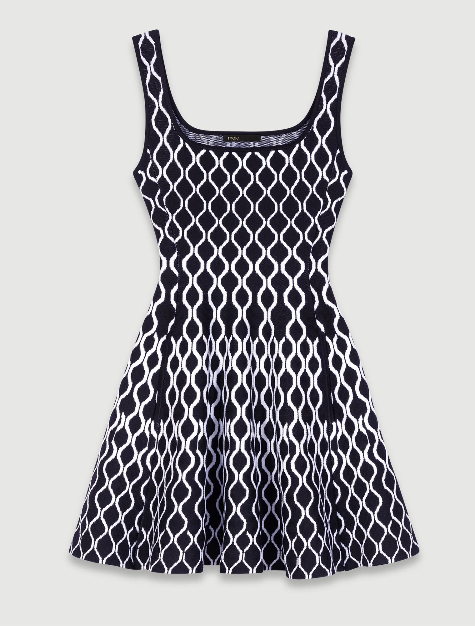 Jacquard knit short dress