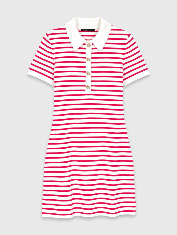 Striped polo dress