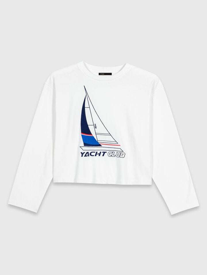 Boat print T-shirt