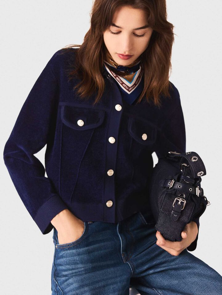 Cropped velvet jacket Cropped velvet jacket