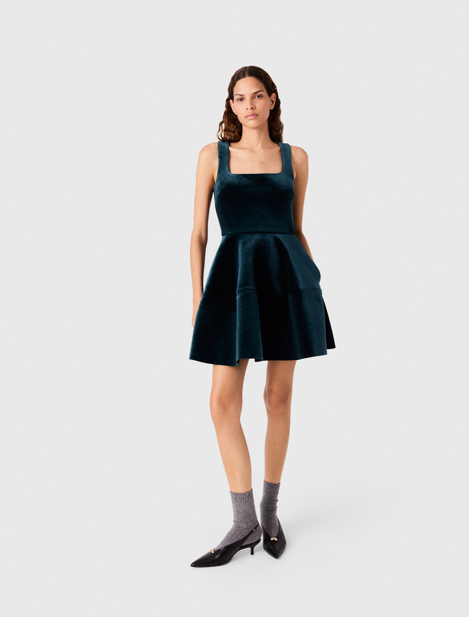 Velvet skater dress