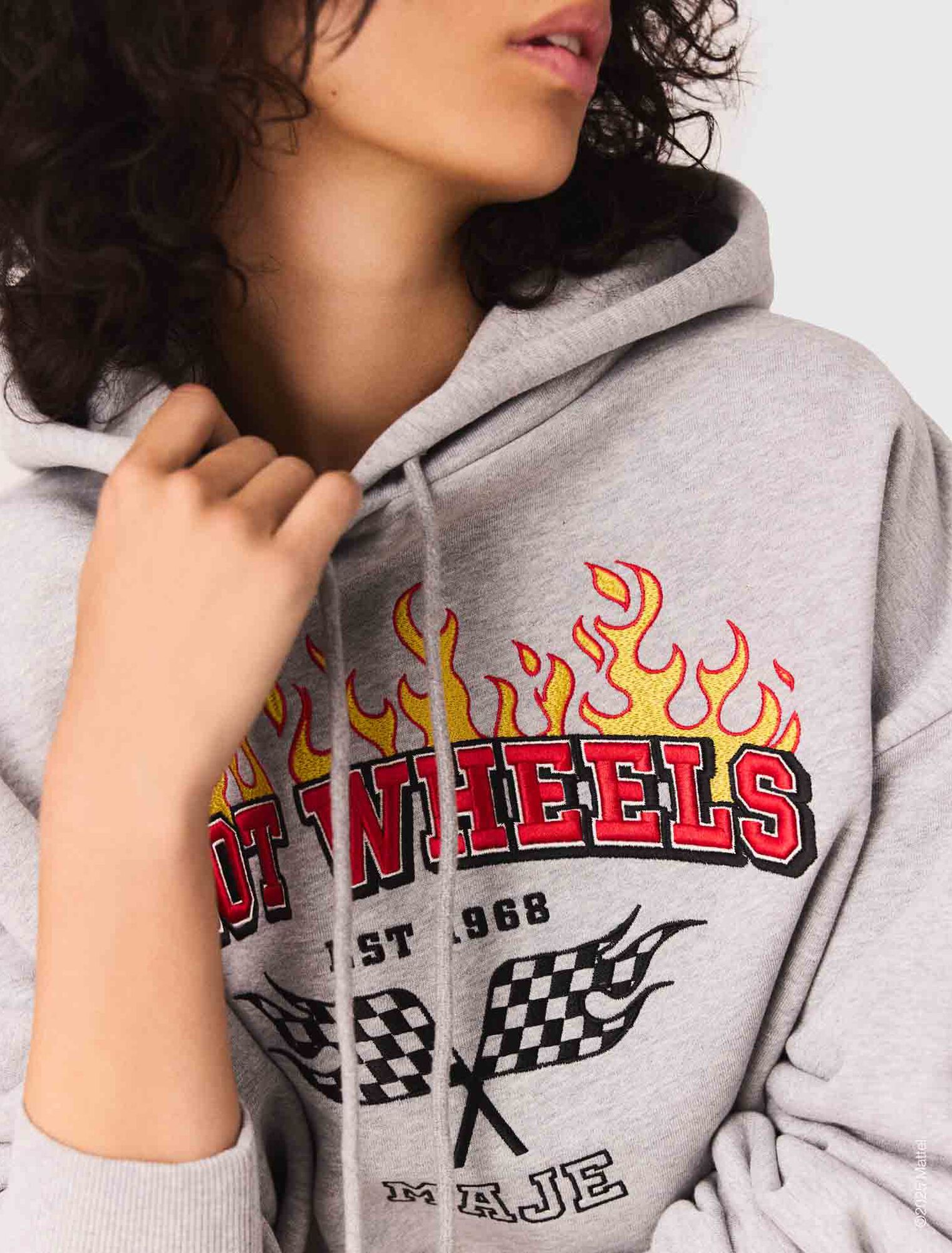 Embroidered logo crop sweatshirt