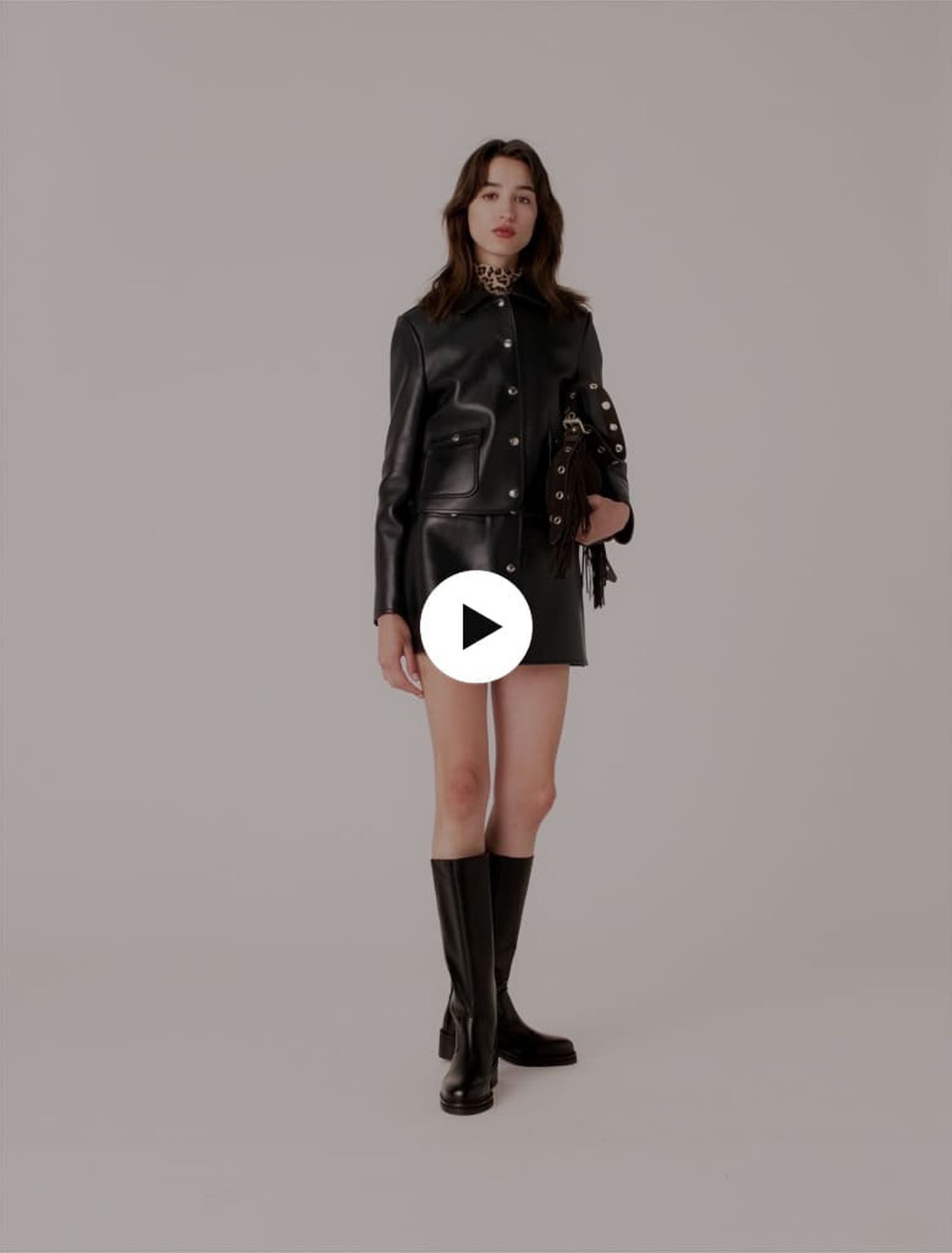 Cropped leather jacket Cropped leather jacket