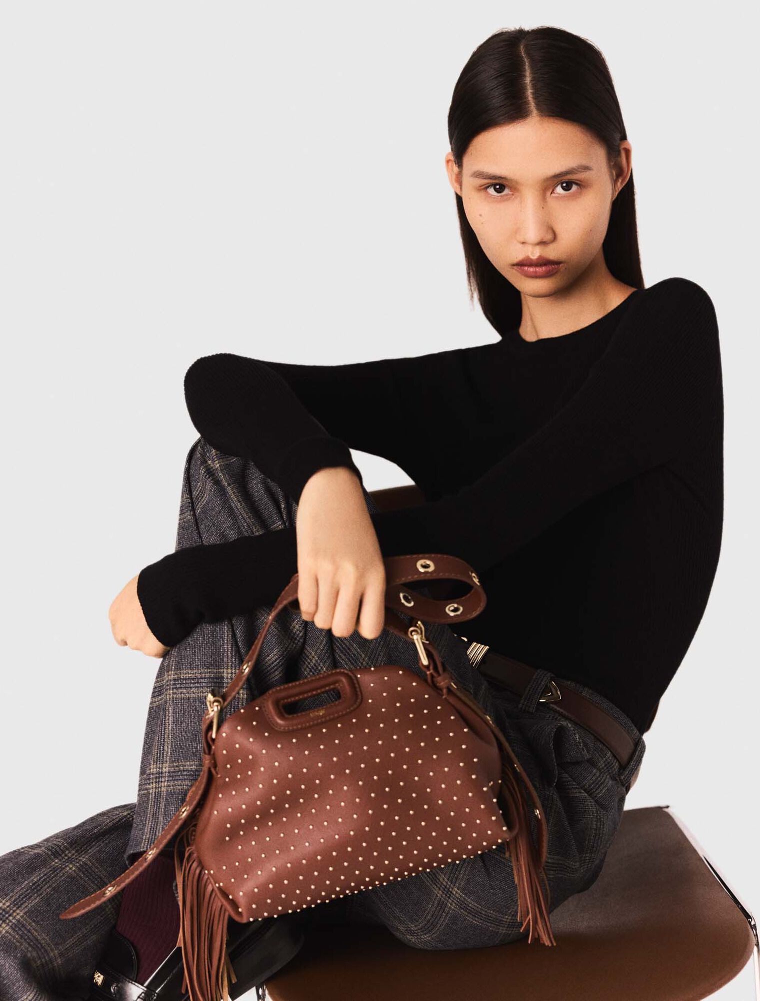 Miss M mini leather studded bag