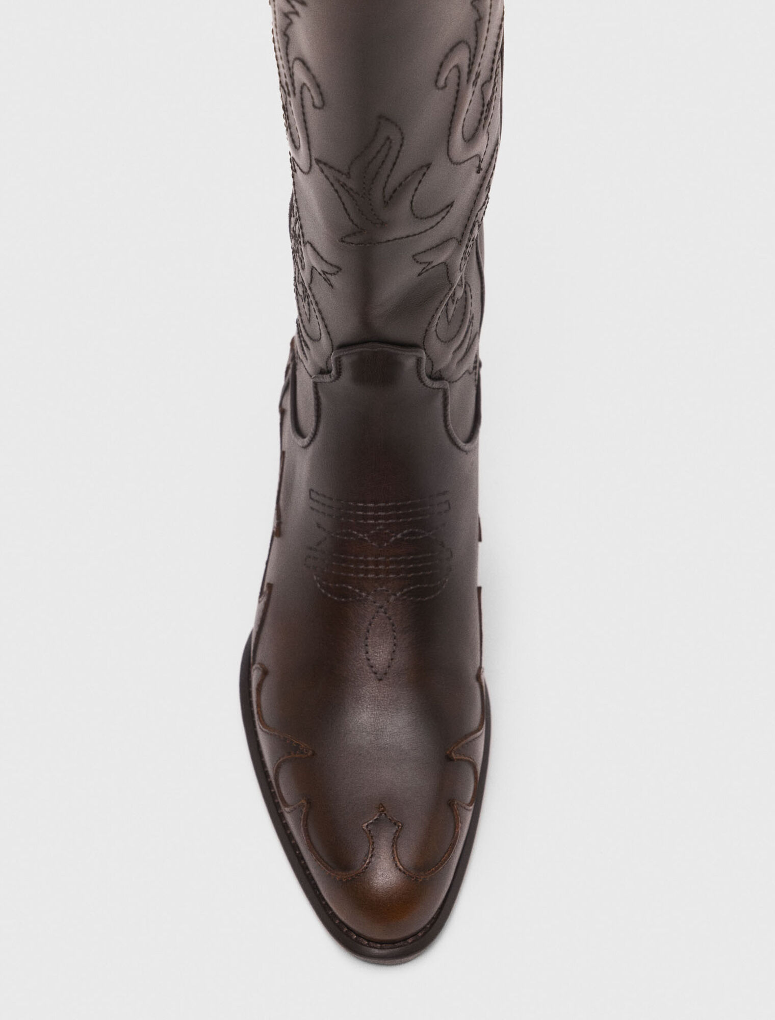 Leather cowboy boots