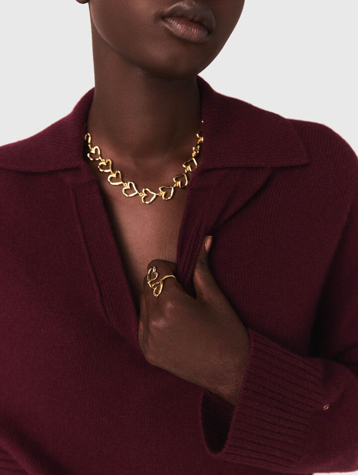 Double gold-plated heart ring Double gold-plated heart ring