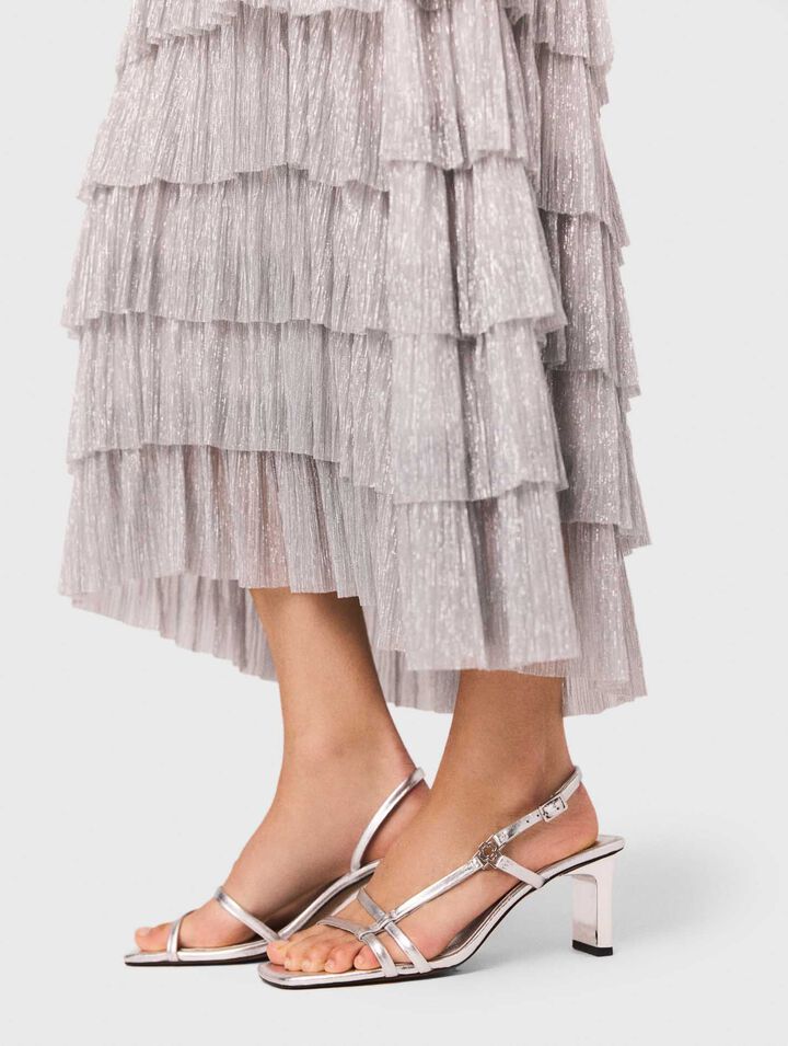 Metallic ruffled midi dress Metallic ruffled midi dress