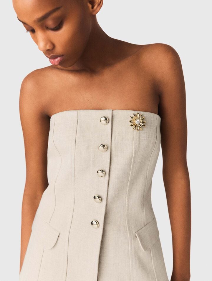Tailored bustier top