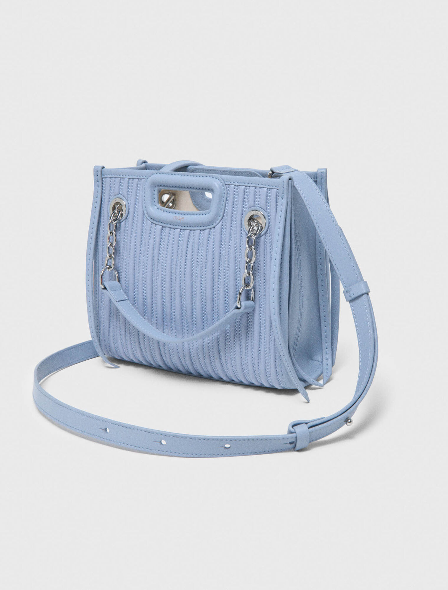 Mini quilted leather tote bag