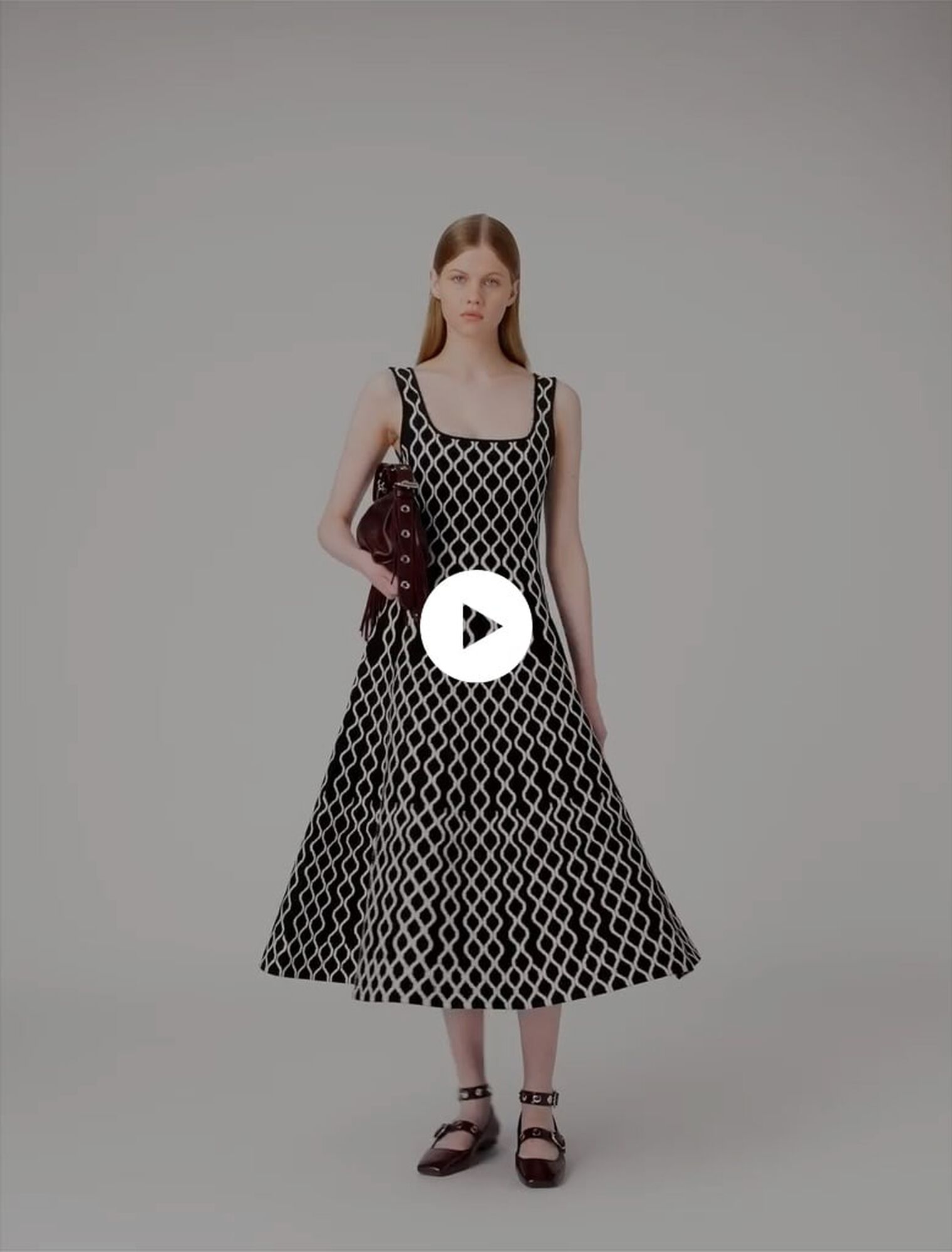 Jacquard knit midi dress