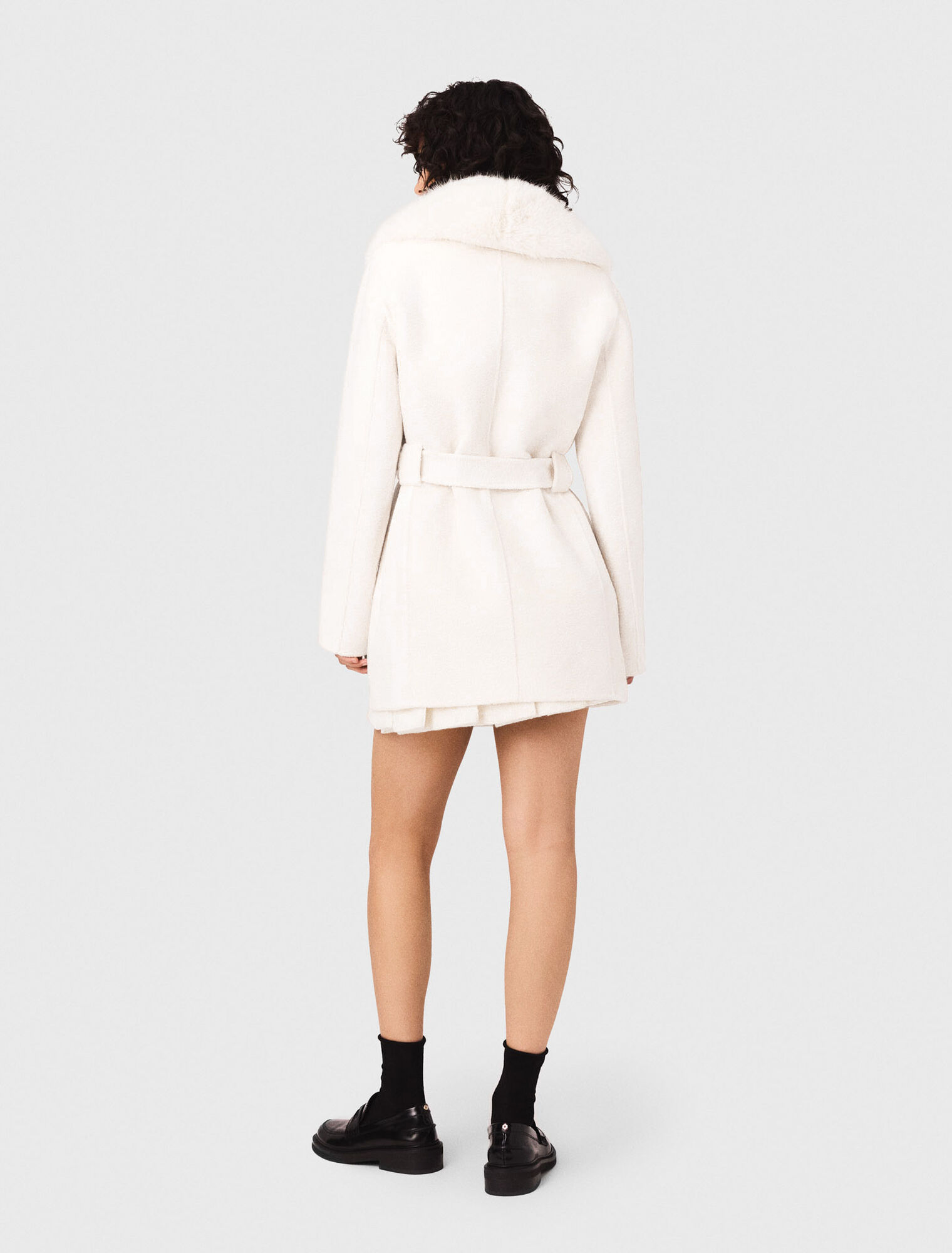 Belted short coat