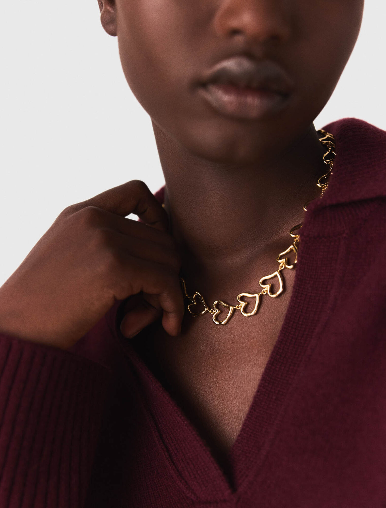 Gold-plated heart necklace