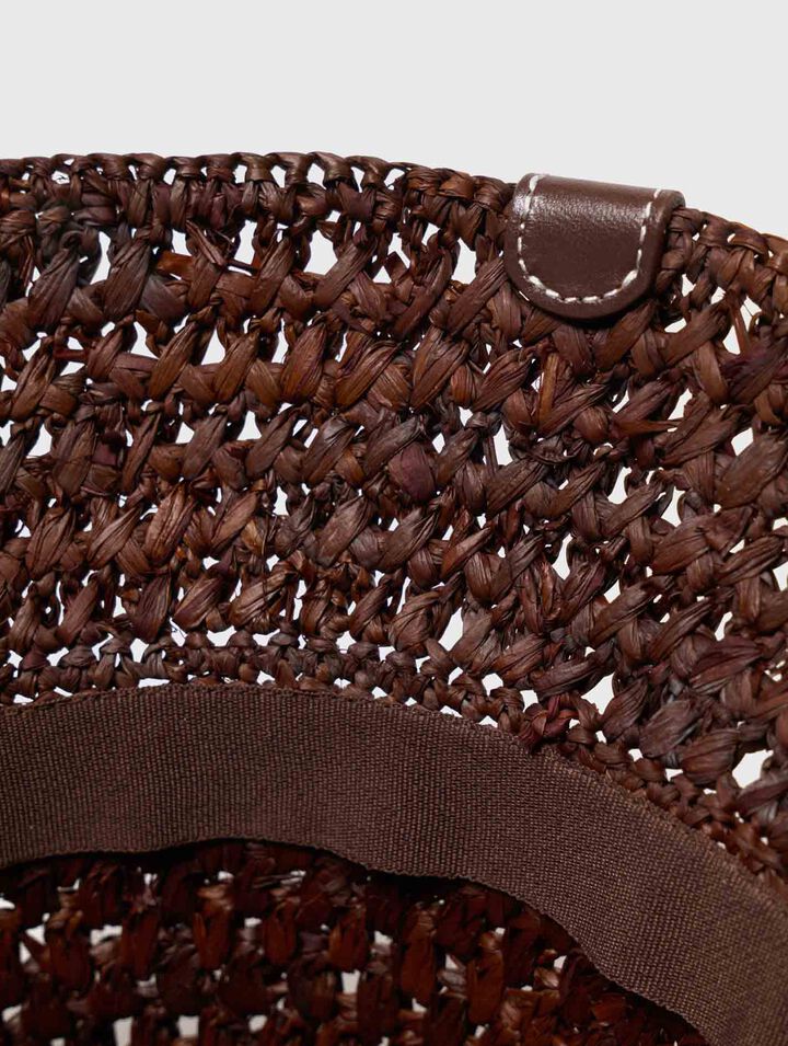 Colourful natural raffia bucket hat