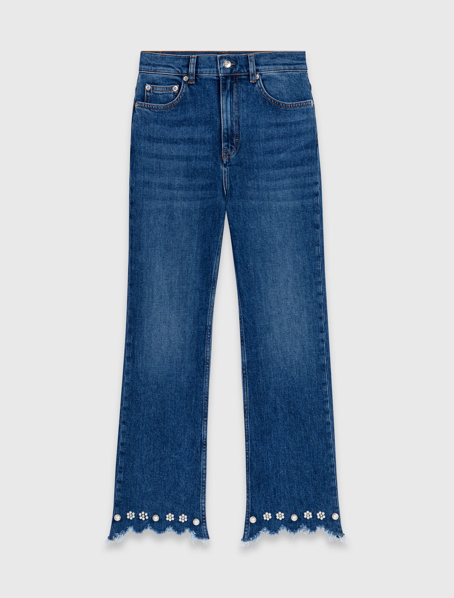 Beaded bootcut jeans