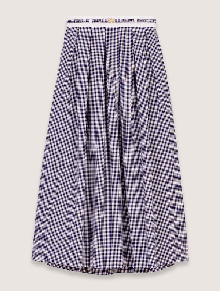 Gingham maxi skirt
