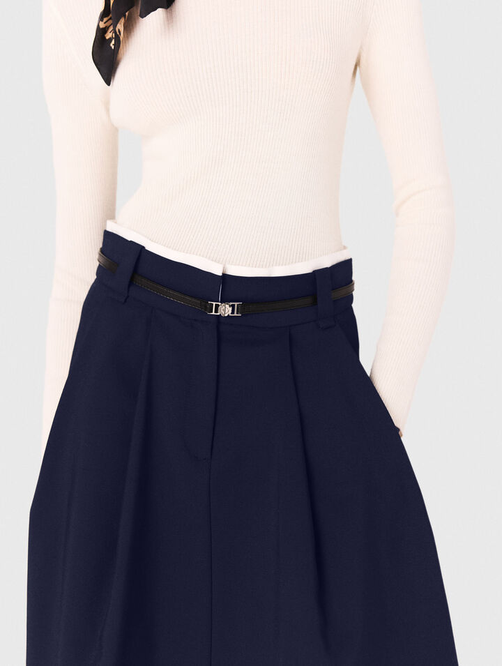 Long cotton skirt with belt Long cotton skirt with belt