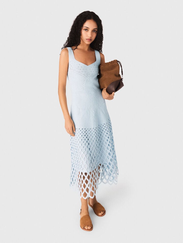 Crochet dress with removable lining