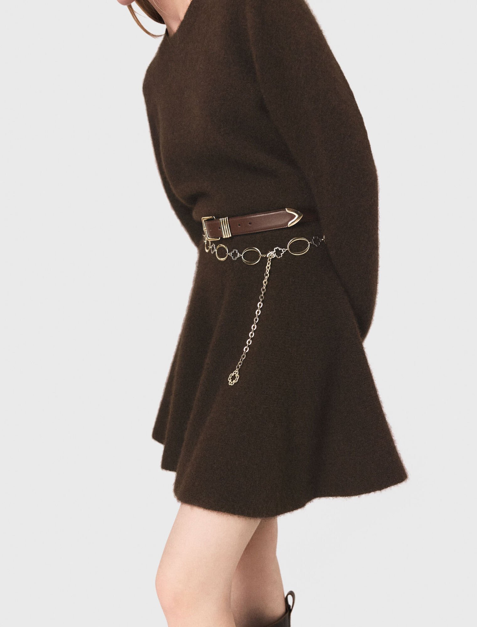 Short yak blend dress