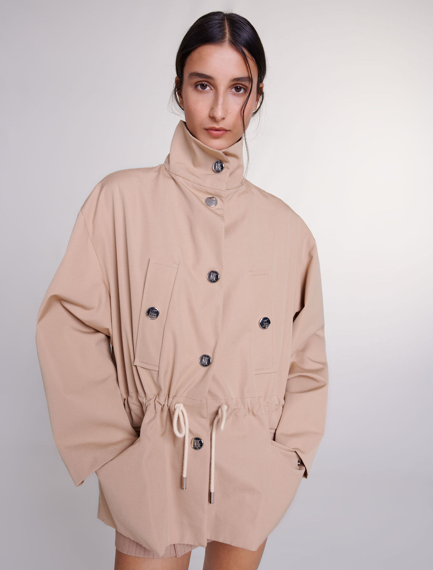 Water-repellent parka