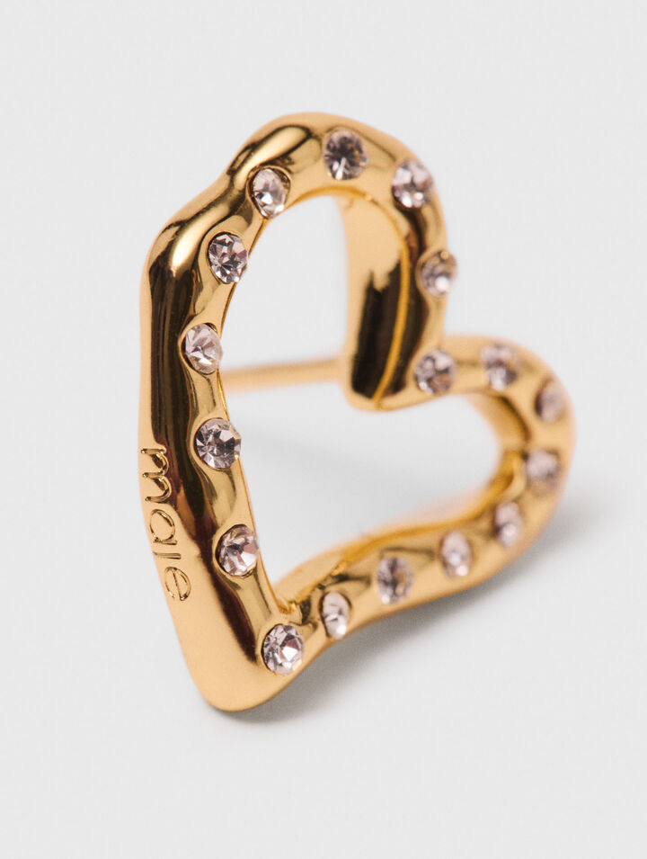 Heart rhinestone stud earrings Heart rhinestone stud earrings