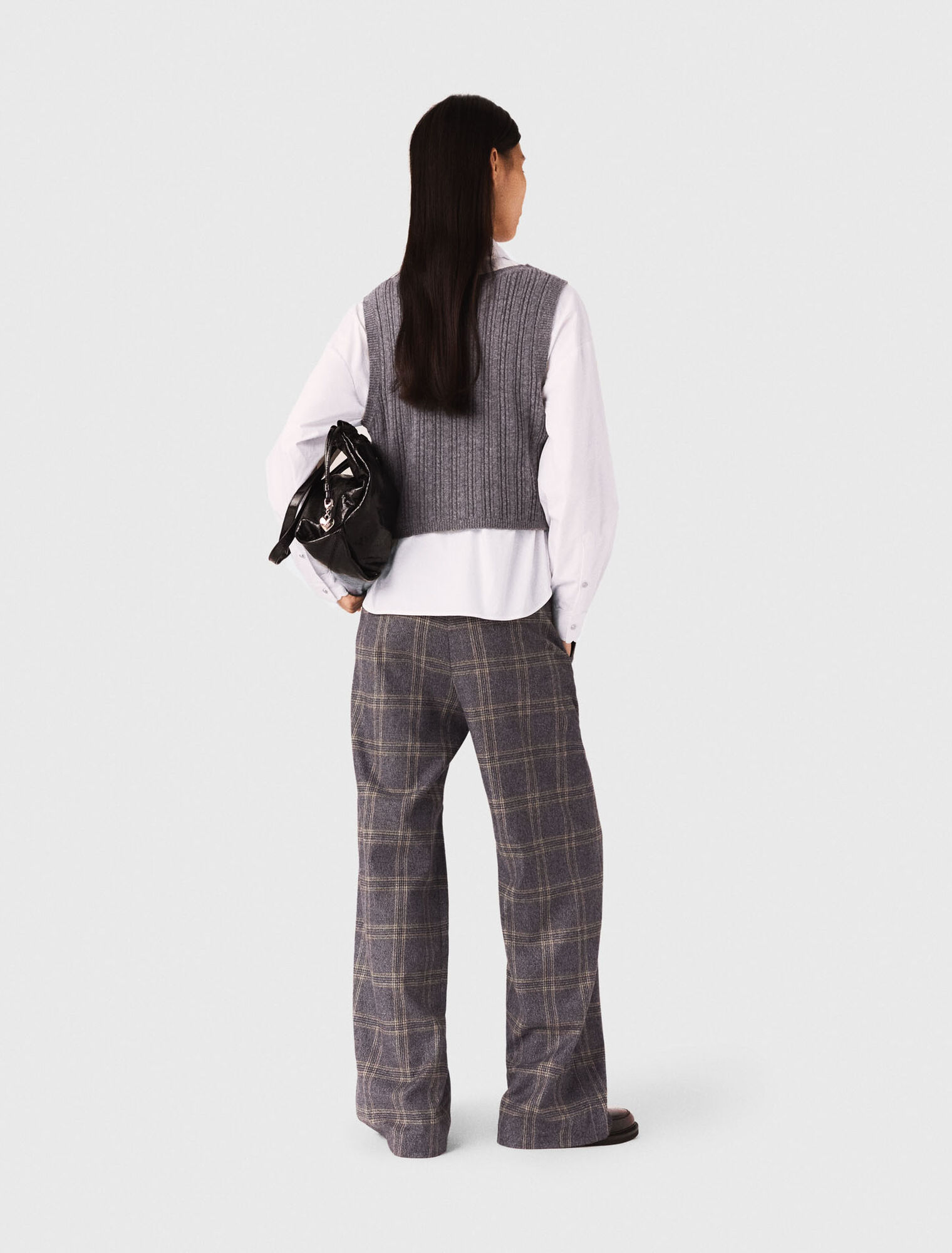 Knit top with removable shirt