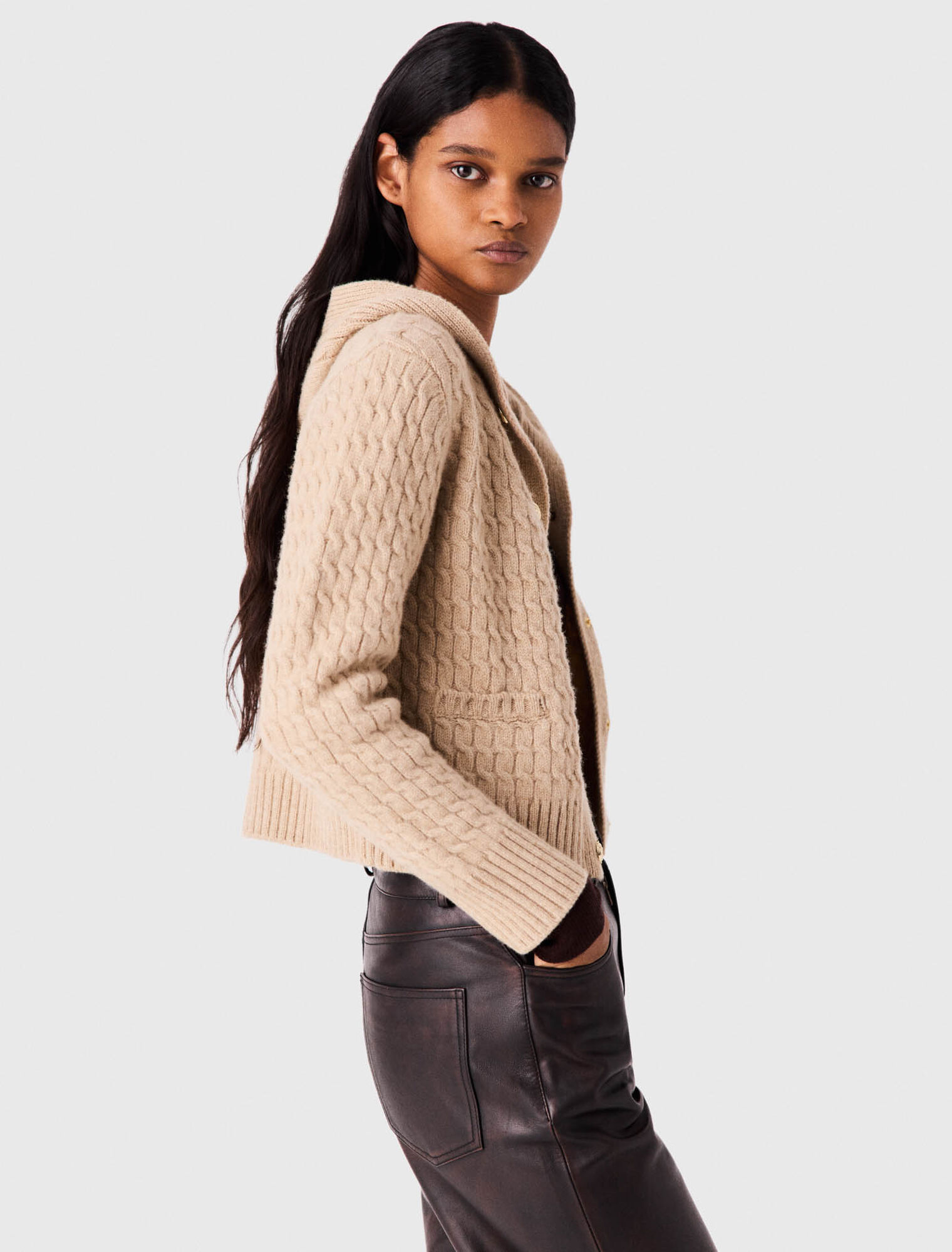 Hooded cardigan
