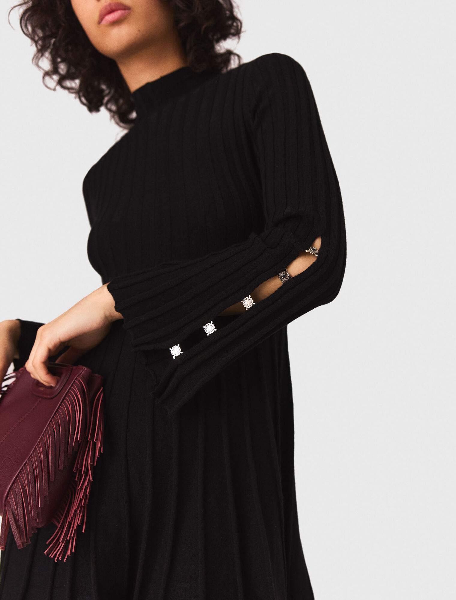 High-neck short skater dress