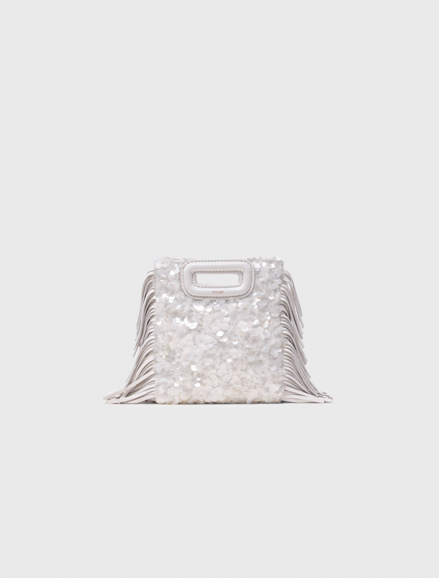 Sequinned M mini bag